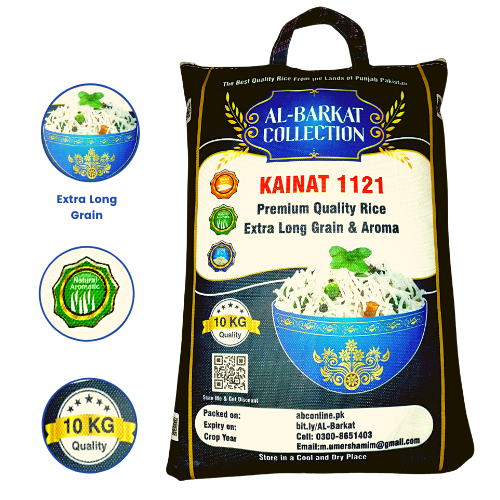 Kainat 1121 Extra Long Premium Steam Rice 10KG